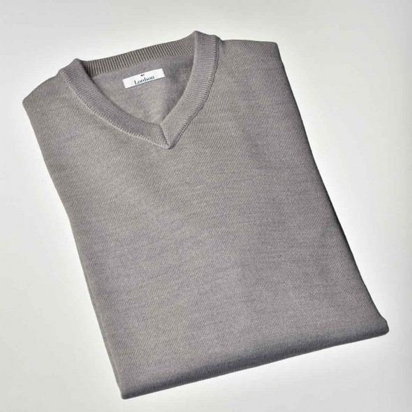 PULL HOMME PULLMAN GRIS CLAIR COUDIERES