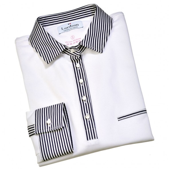 POLO FEMME SWING BLANC ET RAYURES