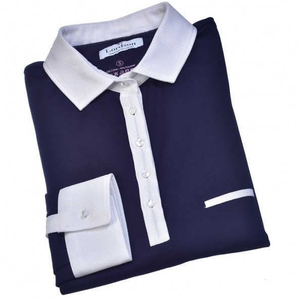 POLO FEMME SWING MARINE ET BLANC