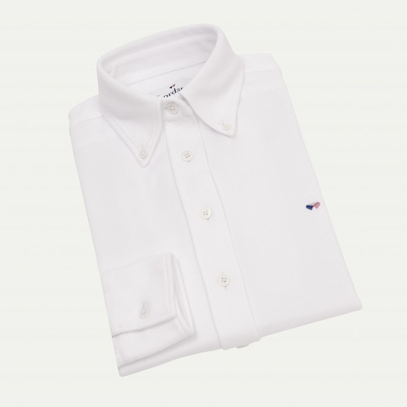 CHEMISIER FEMME FAUSTINE JERSEY BLANC