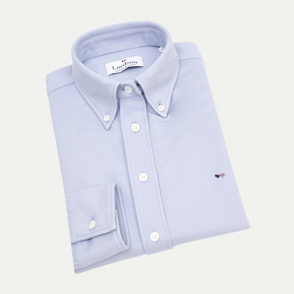 CHEMISIER FEMME FAUSTINE JERSEY BLEU CIEL