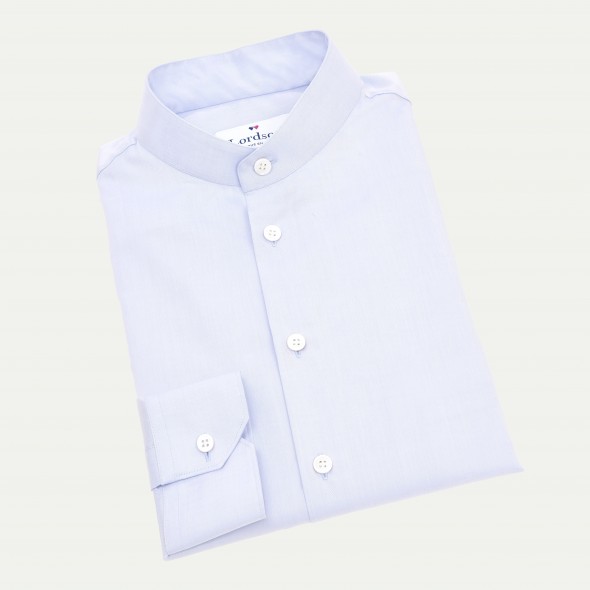 CHEMISE HOMME CREYSSE COL MAO BLEU CIEL