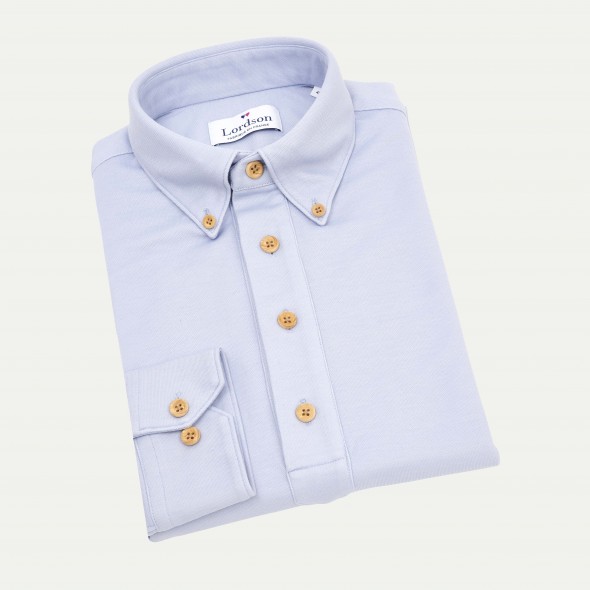 CHEMISE HOMME EYZIES GORGE POLO BLEU CIEL