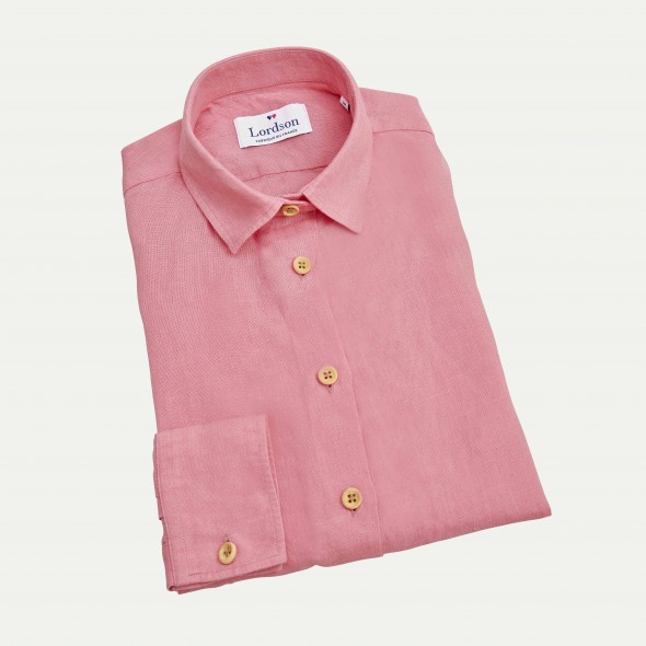 CHEMISIER VICTOIRE LIN ROSE