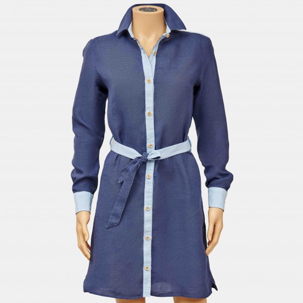 ROBE CHEMISE JULIE LIN MARINE ET CIEL
