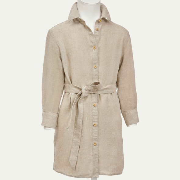 ROBE CHEMISE JULIETTE LIN BEIGE