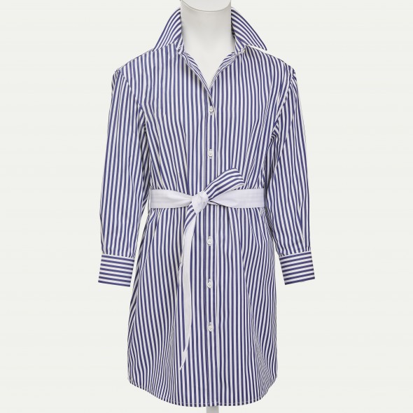 ROBE CHEMISE JULIETTE RAYÉE MARINE