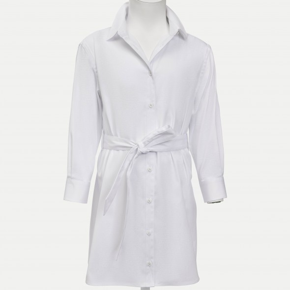 ROBE CHEMISE JULIETTE POPELINE BLANCHE