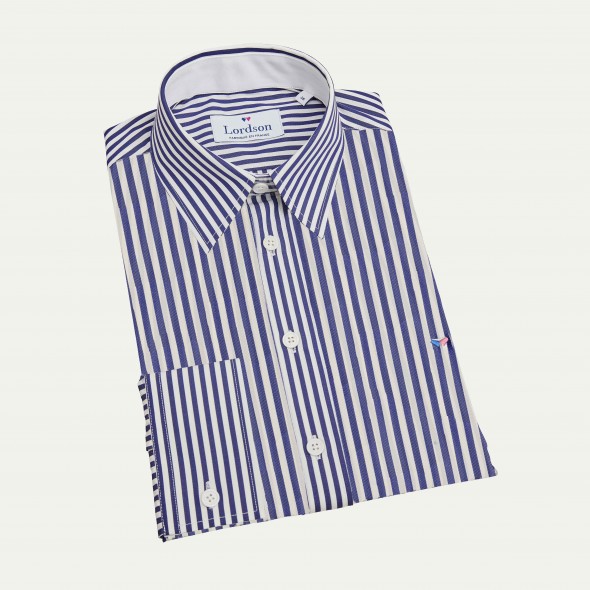 CHEMISIER PAULA RAYÉ MARINE