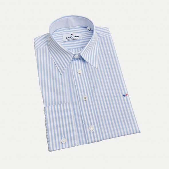 CHEMISIER PAULA RAYÉ CIEL