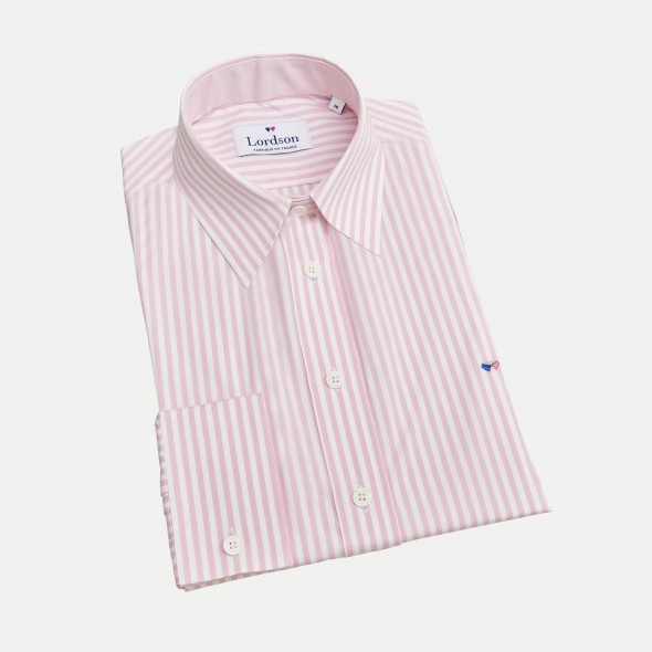 CHEMISIER PAULA RAYÉ ROSE