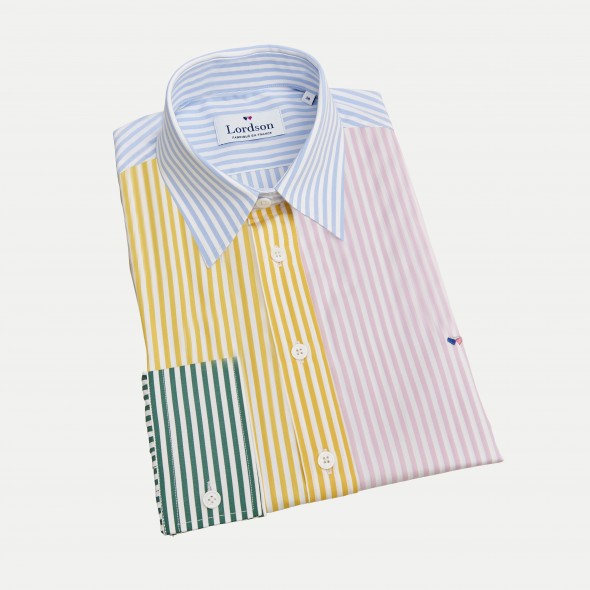 CHEMISIER PAULA RAYÉ MULTI-COULEURS