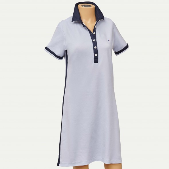 ROBE POLO PAULE JERSEY CIEL ET MARINE