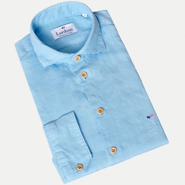 CHEMISE HOMME BERGERAC LIN CIEL