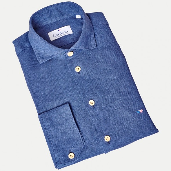 CHEMISE HOMME BERGERAC LIN MARINE