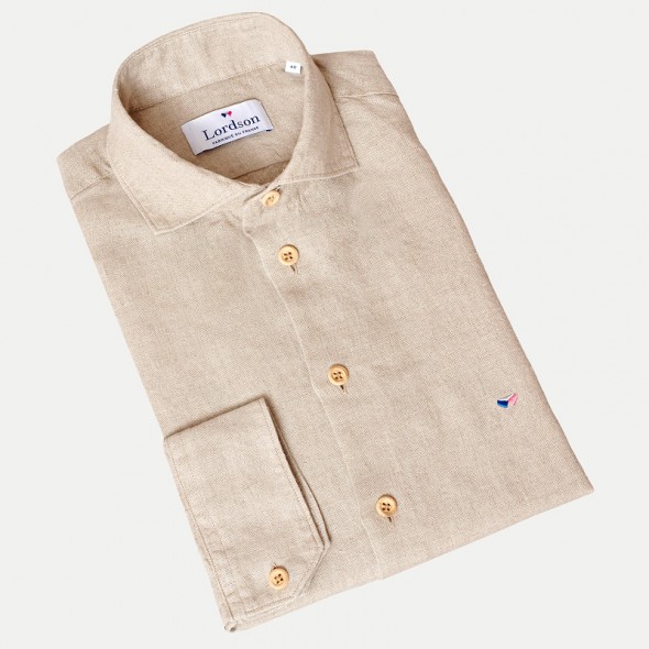 CHEMISE HOMME VESONNA LIN BEIGE