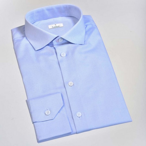 CHEMISE HOMME VESONNA BLEU CIEL EFFET DAMIERS