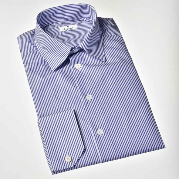 CHEMISE HOMME BUSINESS BLANCHE - FINES RAYURES BLEUES