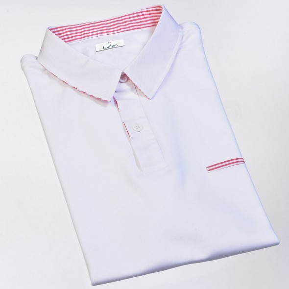 POLO HOMME CHUKKER BLANC ET RAYURES